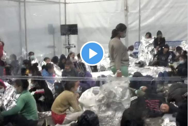 Senators Shocking Video Shows Texas Migrant Facility Pods At Nearly 9x Capacity 