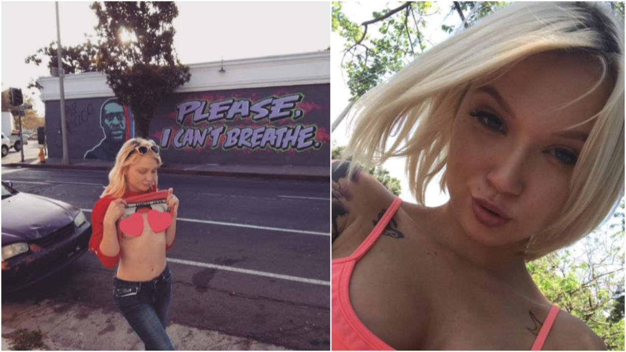 Porn Star Dakota Skye Who Posted Controversial Topless Photos At George Flo...