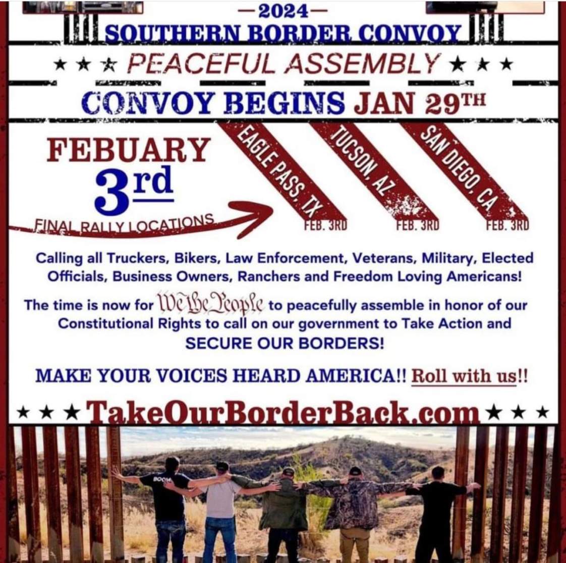 Join In Trucker Convoy To Take Our Border Back Set To Start On   GEqHV4tWoAAeuuX  Large 1122x1117 